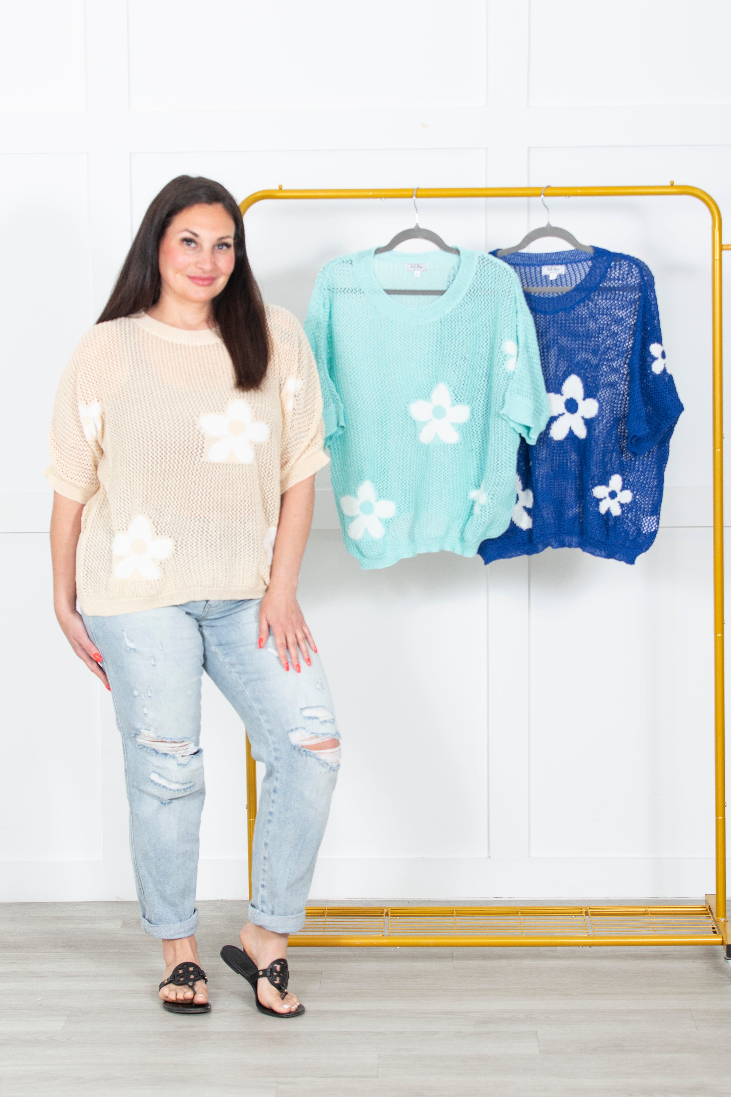 Petal Breeze Knit Top