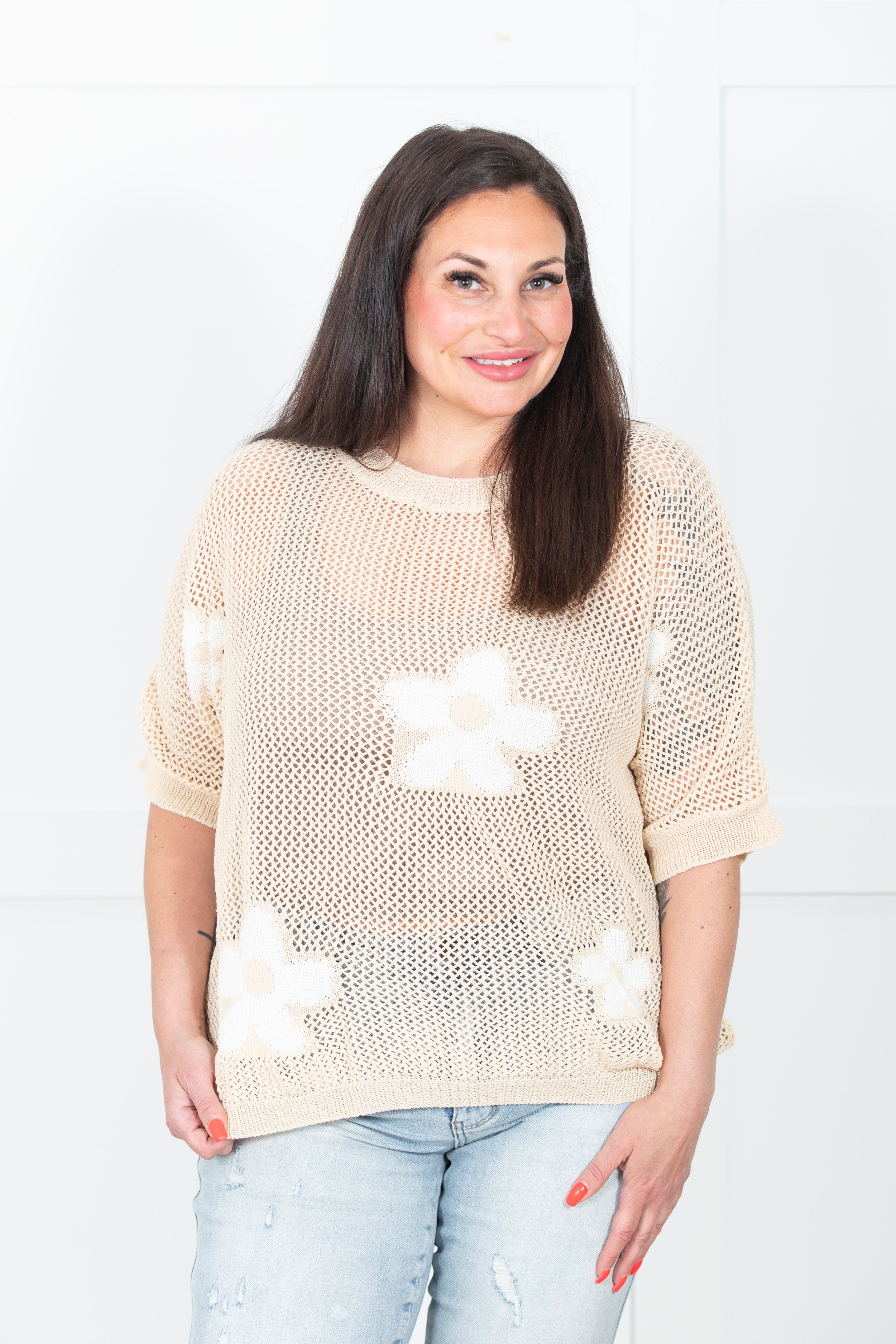 Petal Breeze Knit Top