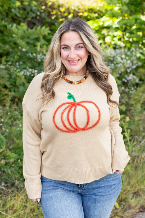 Pumpkin Charm Knit Sweater