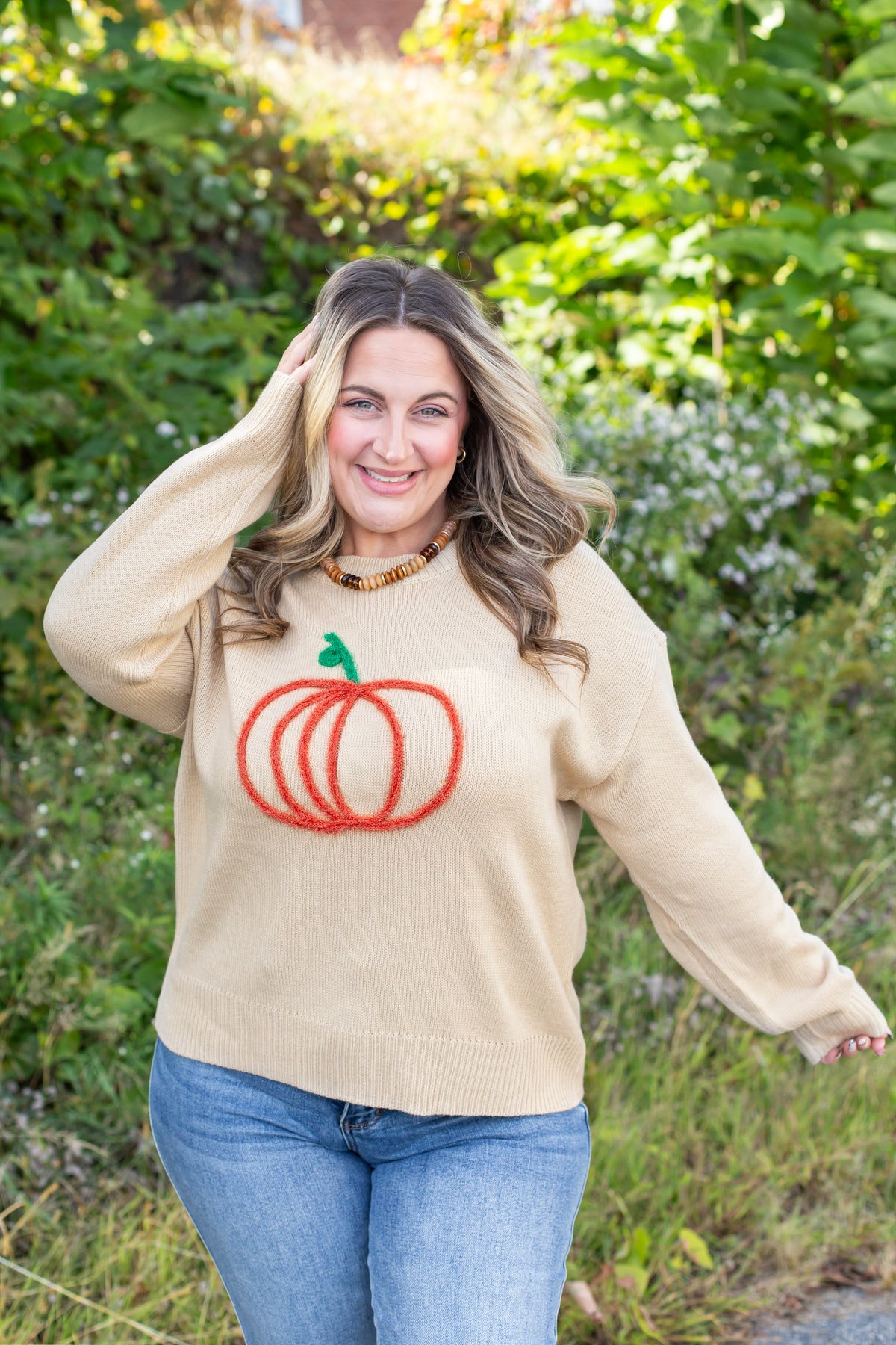 Pumpkin Charm Knit Sweater