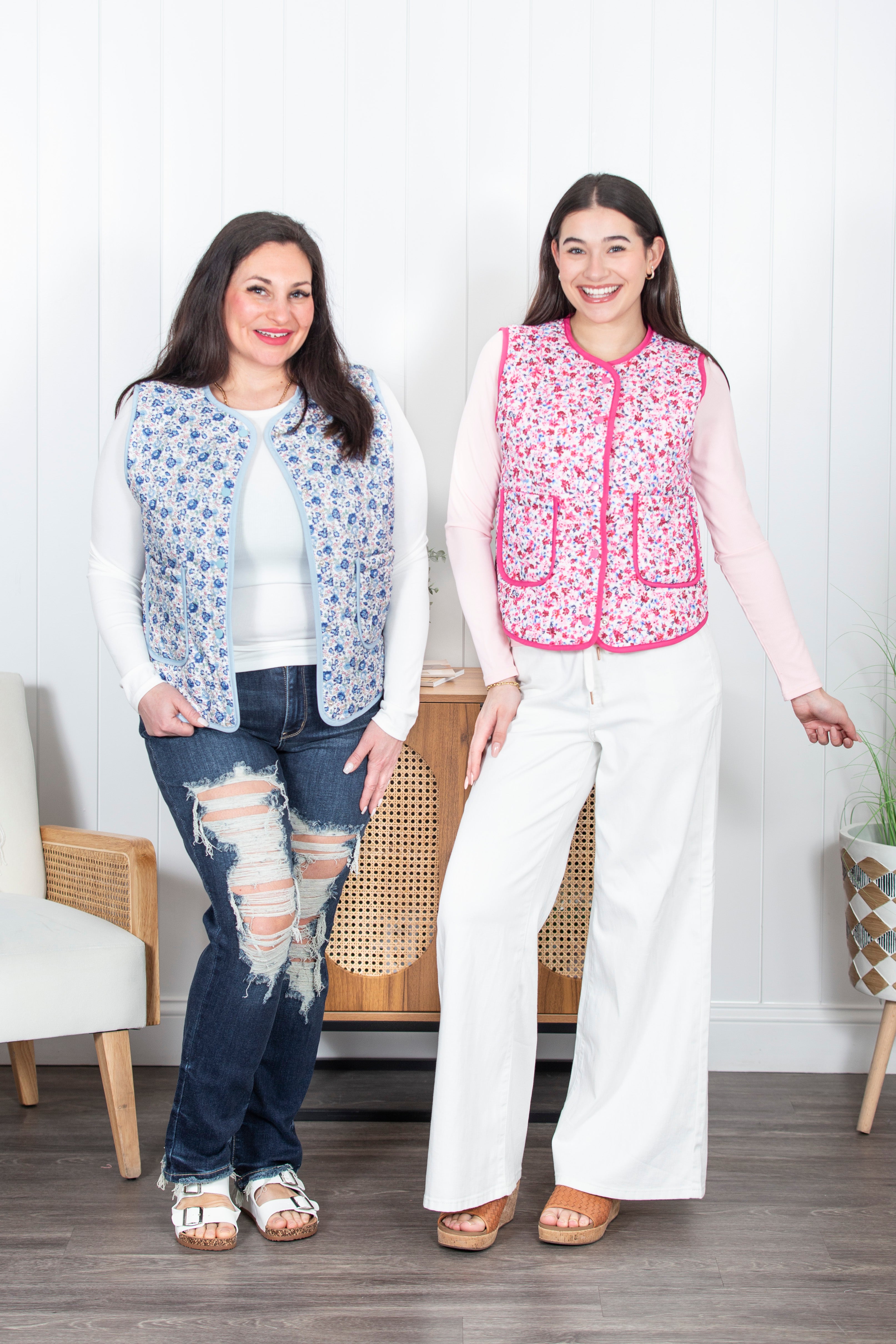 Light Layers Floral Vest