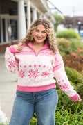 Sweet Snowflakes Half Zip