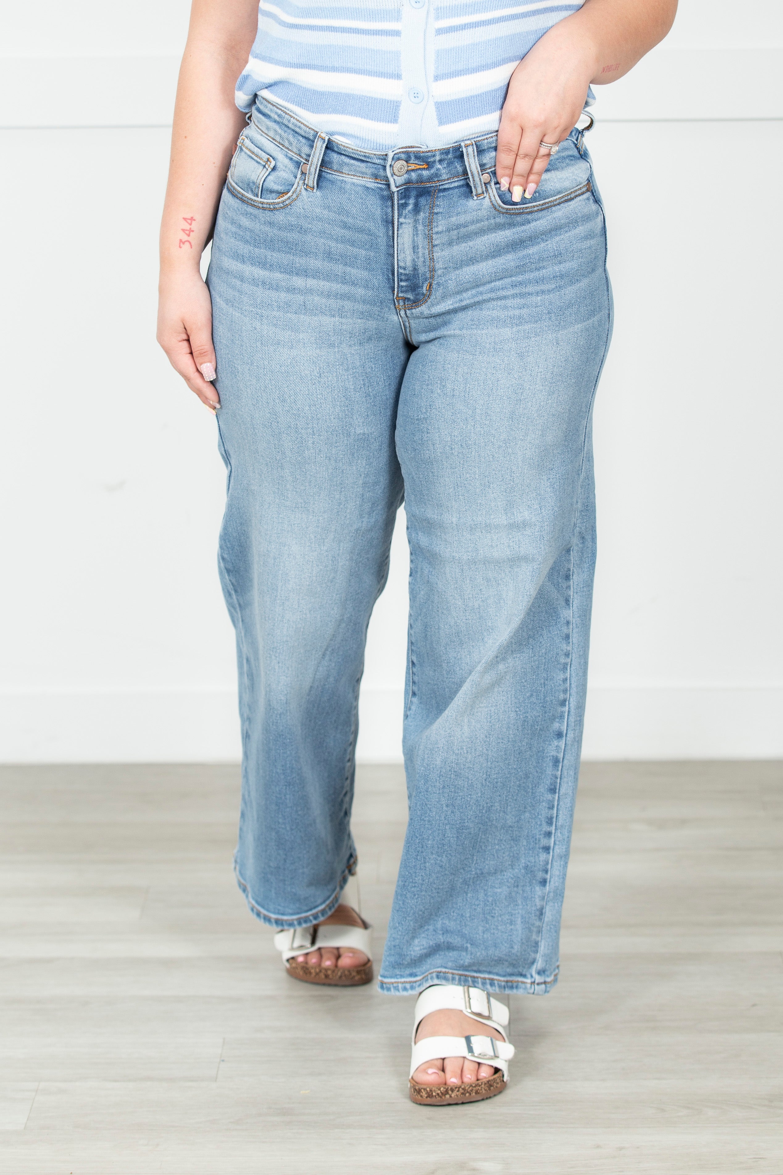 The Claudia Ankle Wide Judy Blue Jeans