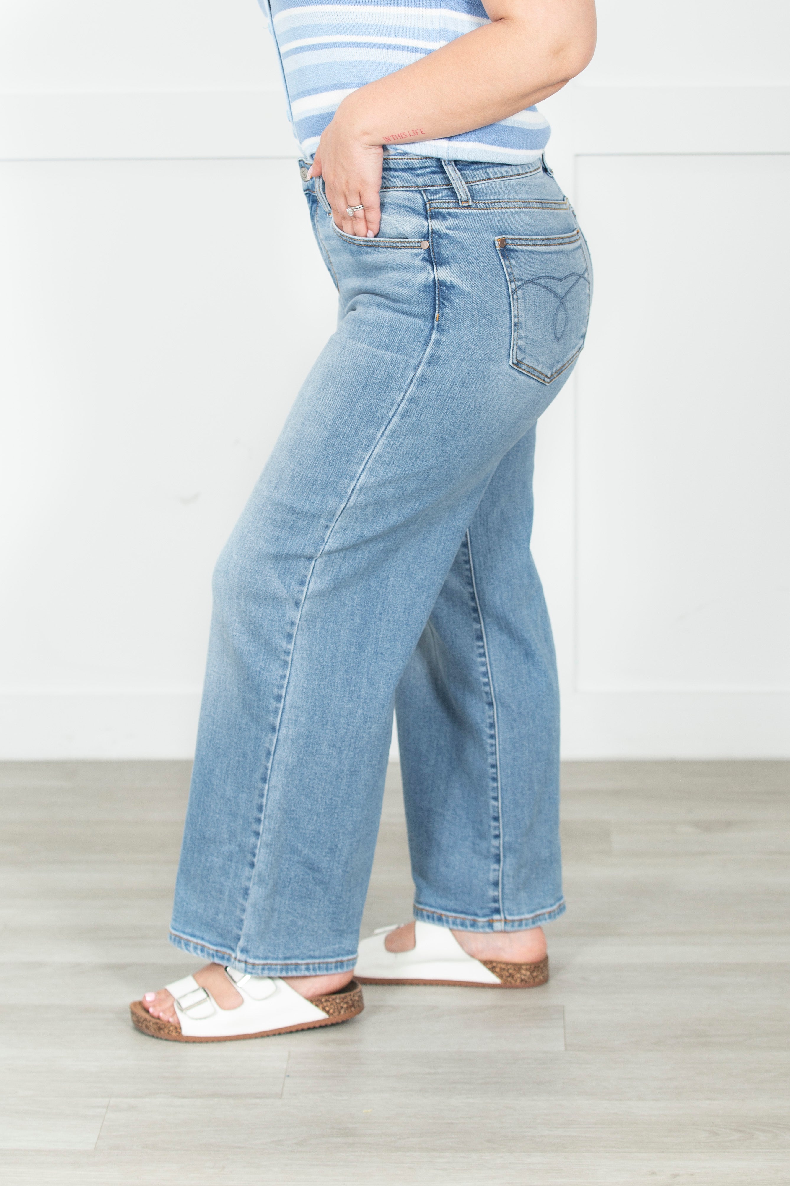 The Claudia Ankle Wide Judy Blue Jeans