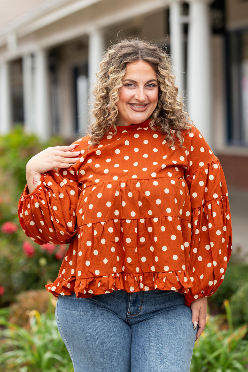 Whimsical Polka Dot Blouse