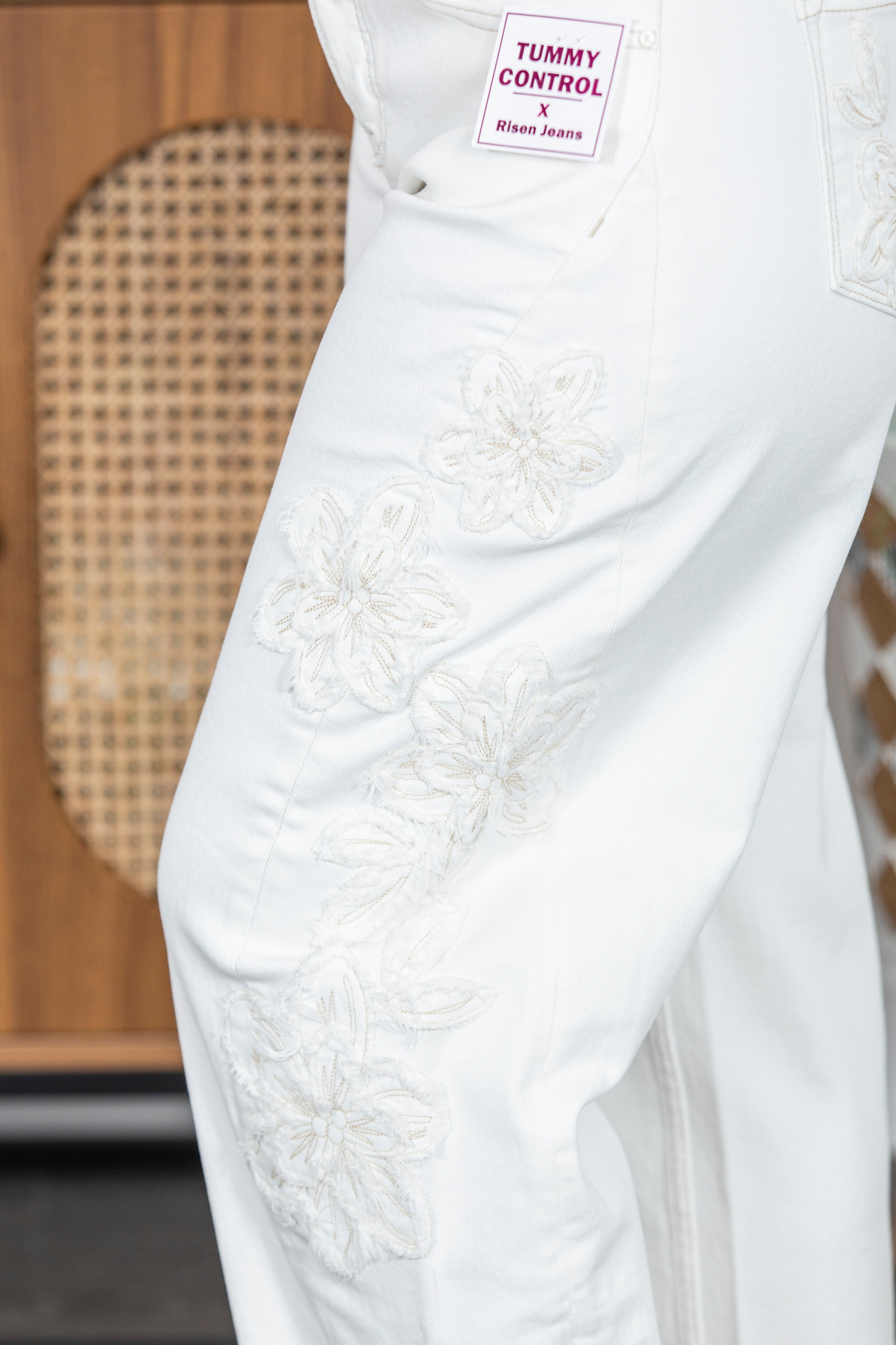 The Betty Tummy Control Barrel Risen Jeans