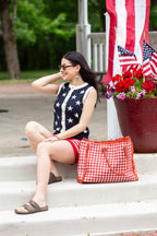 Americana Star Knit Vest and Shorts Set