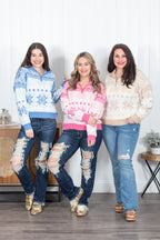Sweet Snowflakes Half Zip