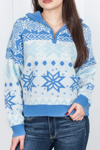 Sweet Snowflakes Half Zip