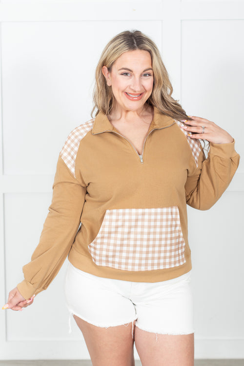 Camden Check Half Zip