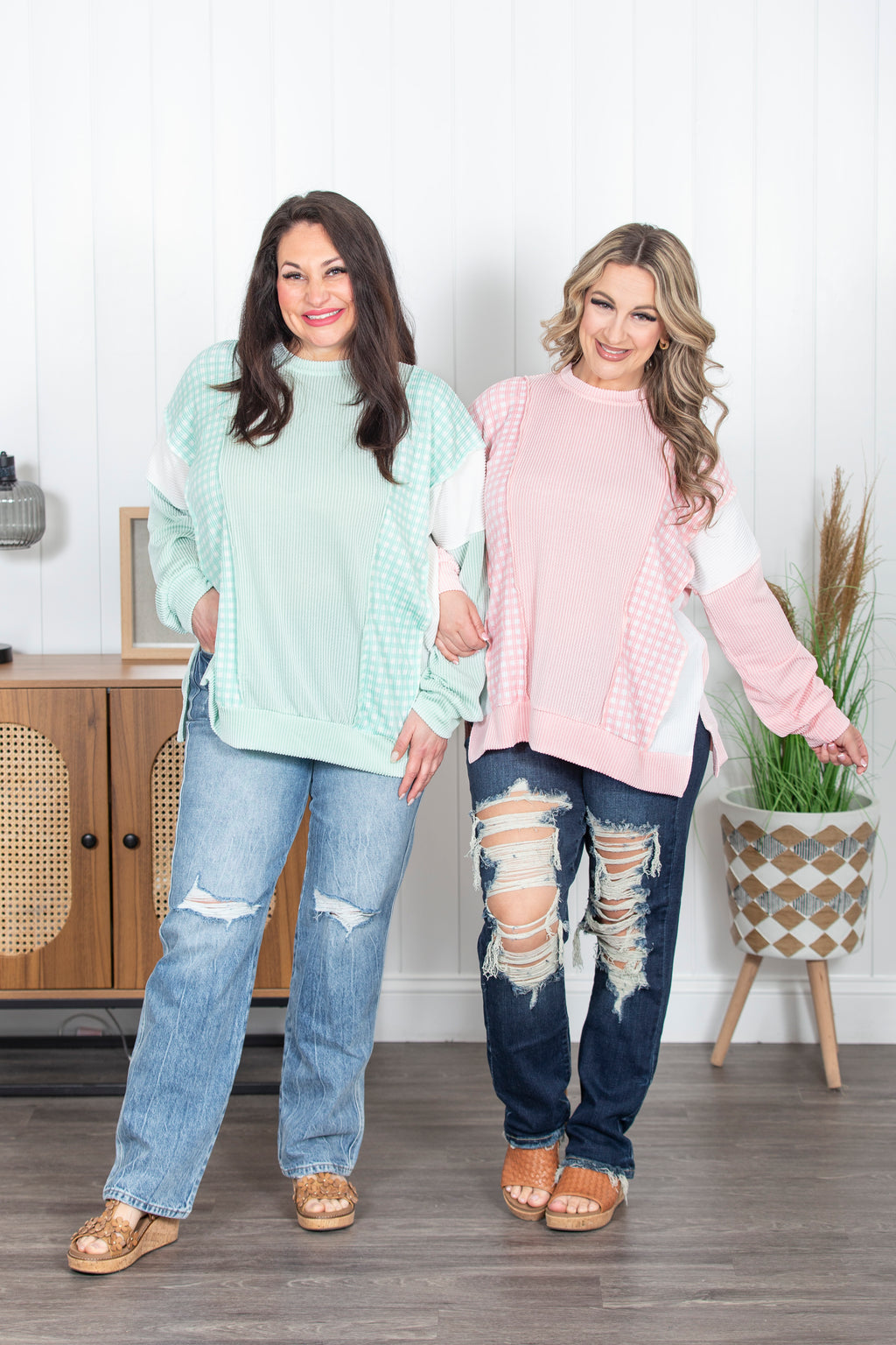 Springtime Plaid Top