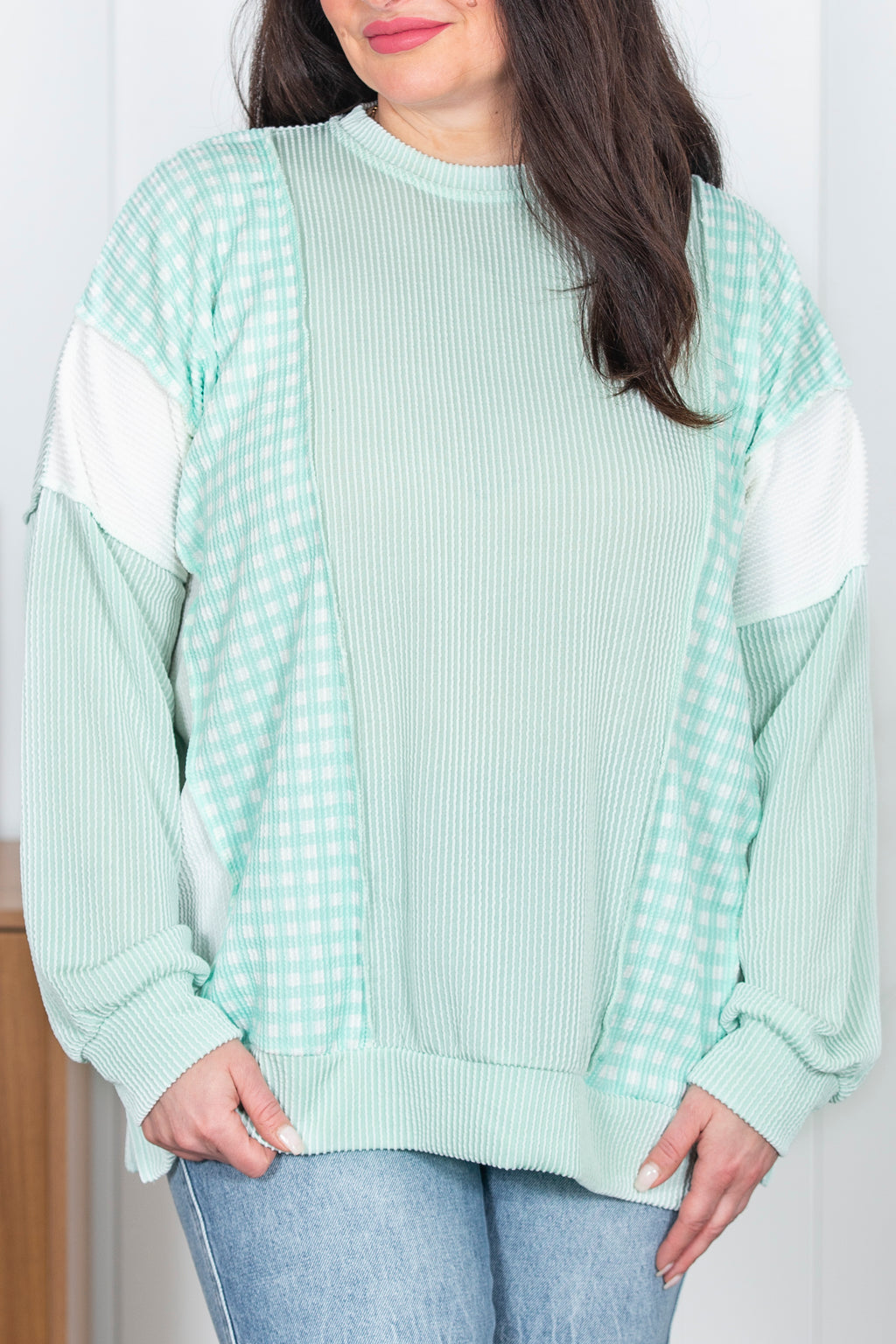 Springtime Plaid Top