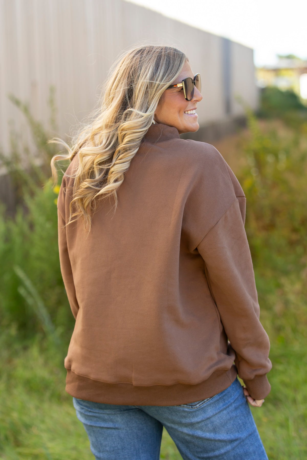 Cozy Embroidered Mock Neck