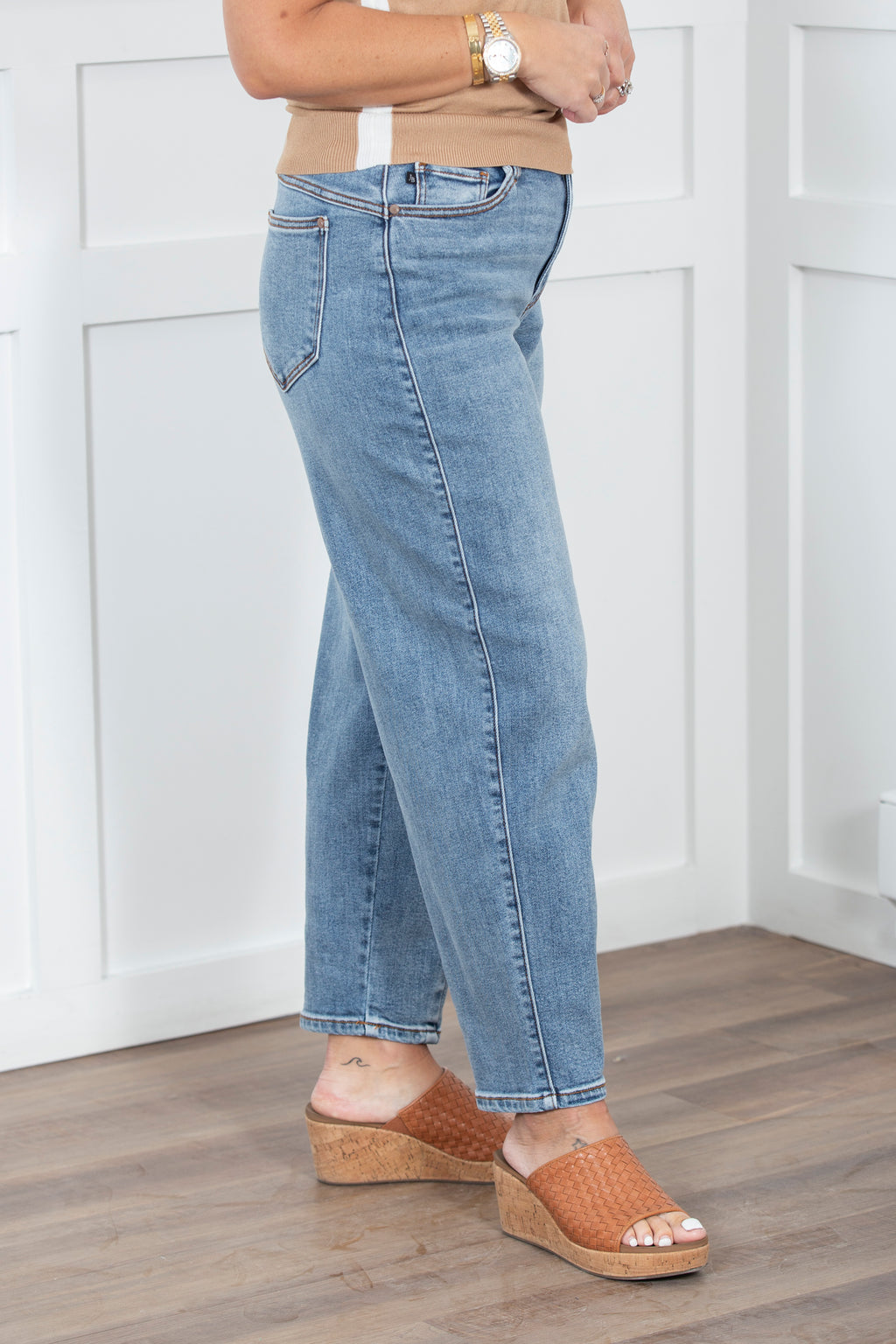 The Andrea Judy Blue Barrell Jeans