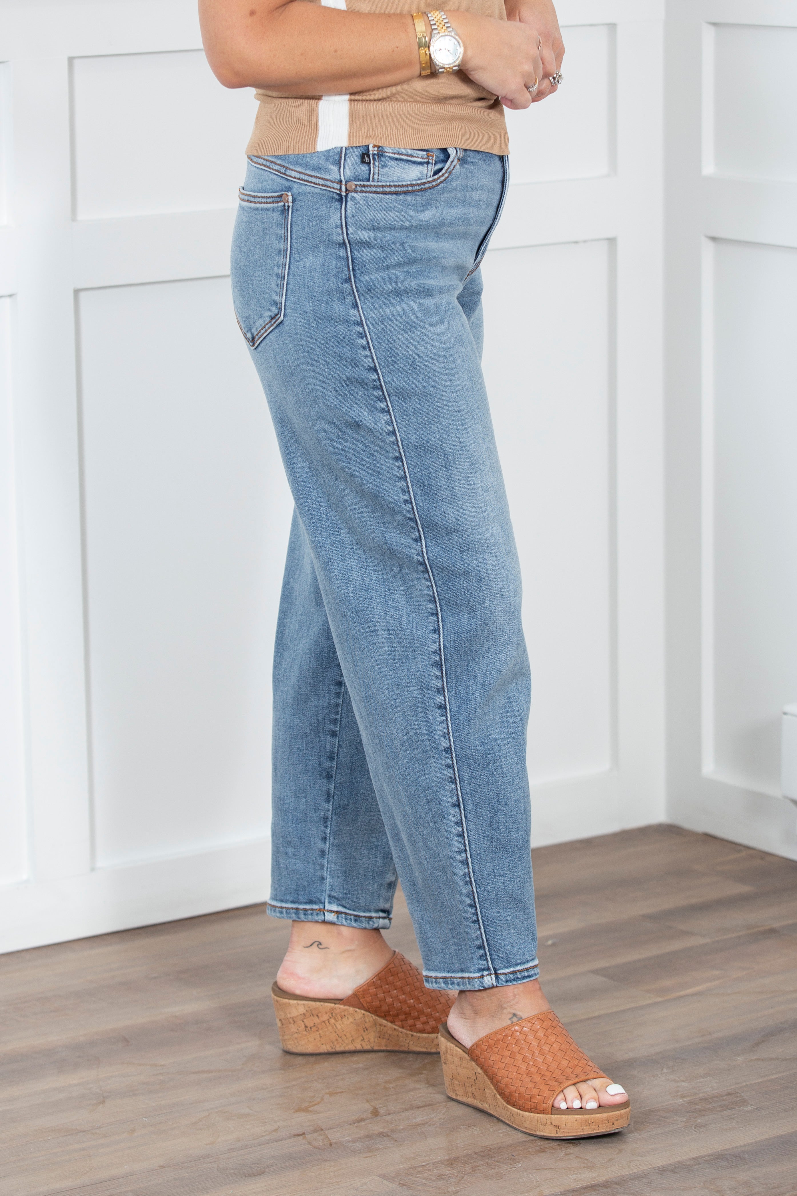 The Andrea Judy Blue Barrell Jeans