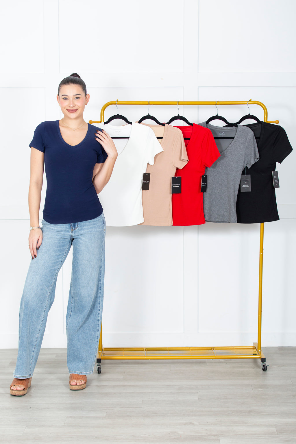 Simply Free V Neck Tee Everyday Colors
