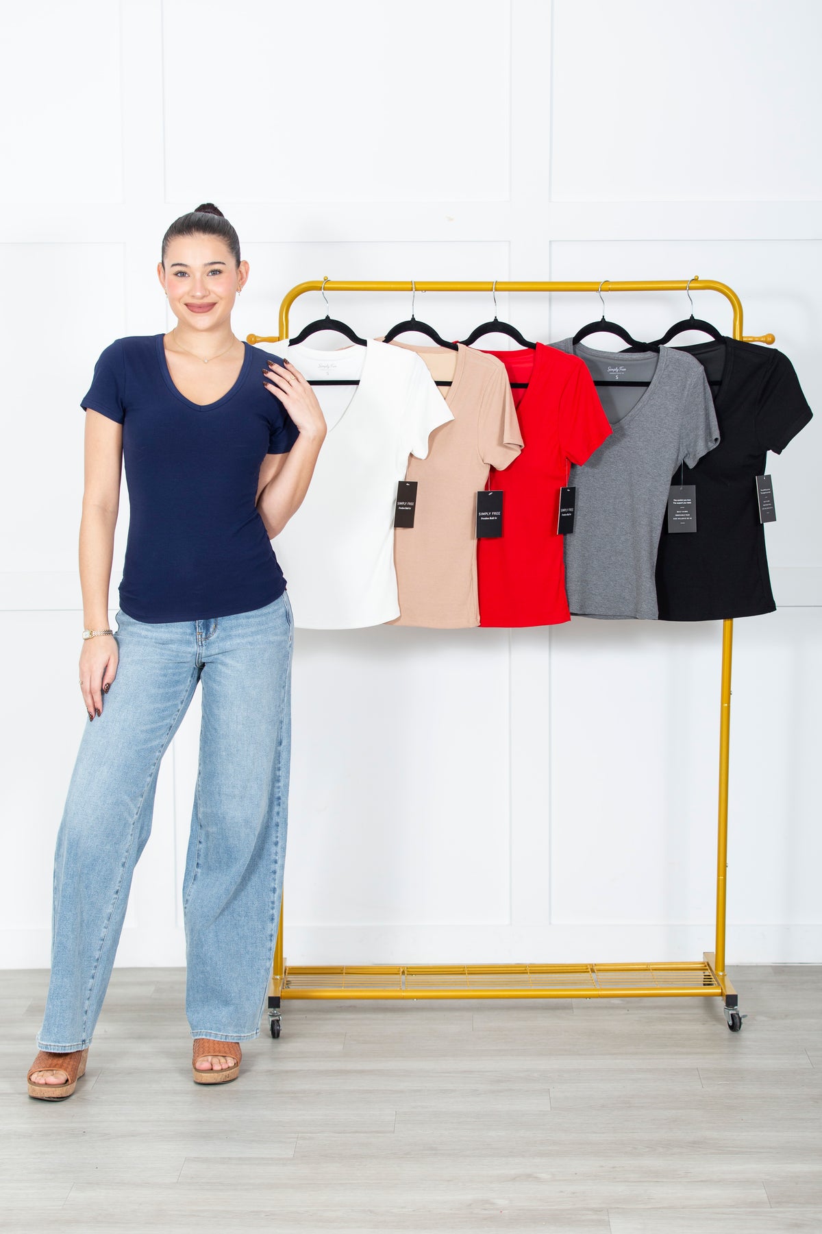 Simply Free V Neck Tee Everyday Colors