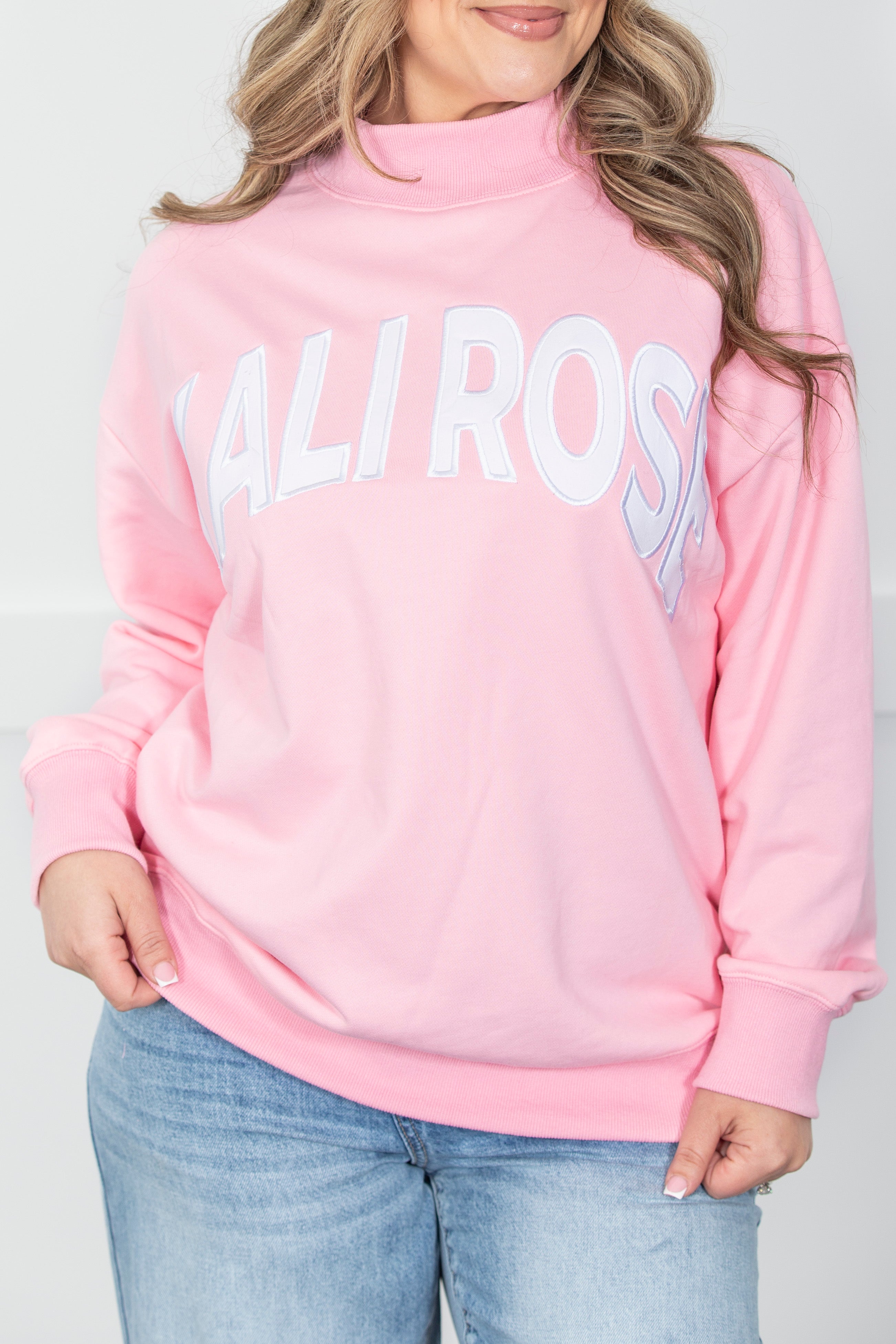 Kali Rose Mock Neck Sweatshirt