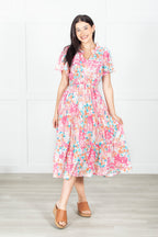Painted Petals Floral Dress