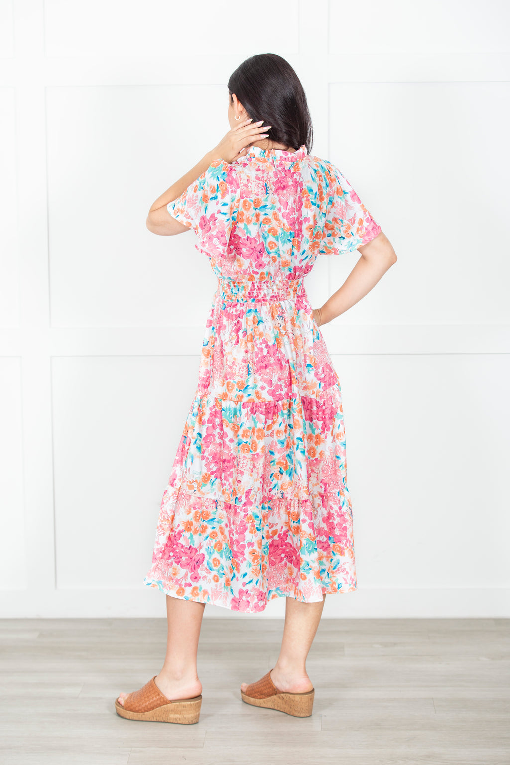 Painted Petals Floral Dress