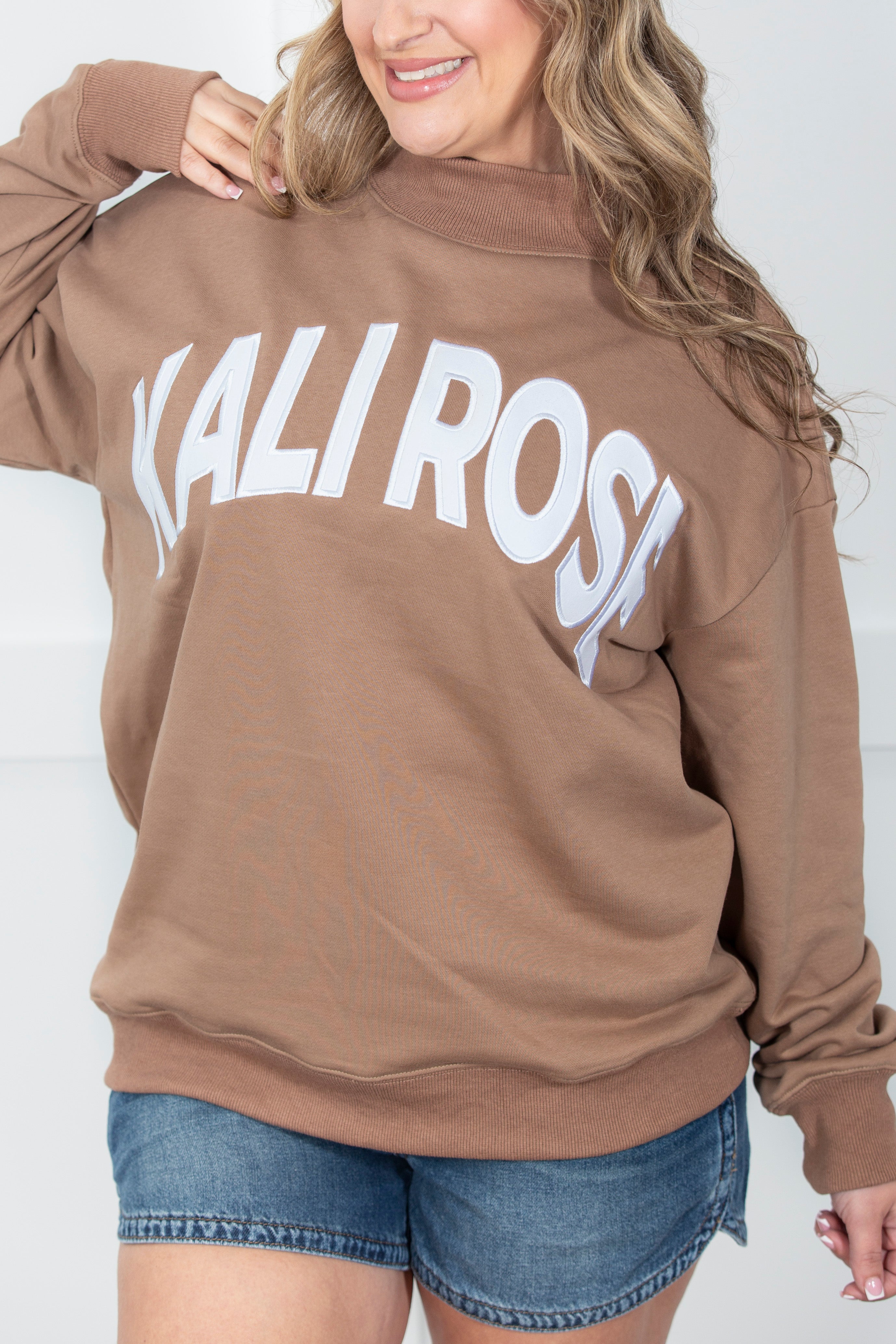 Kali Rose Mock Neck Sweatshirt