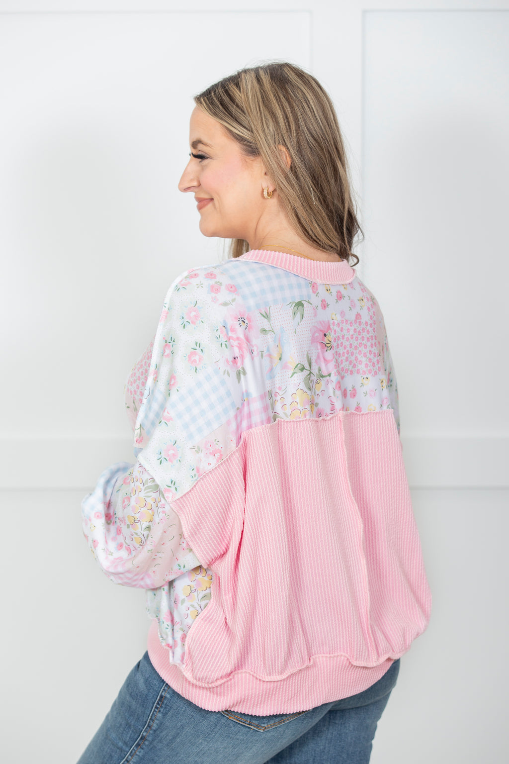 Cottage Bloom Patchwork Pullover