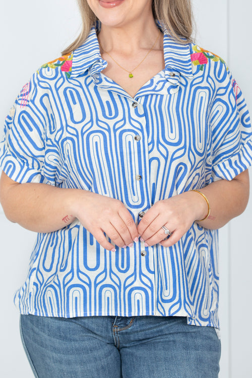 Blue Haven Floral Shirt