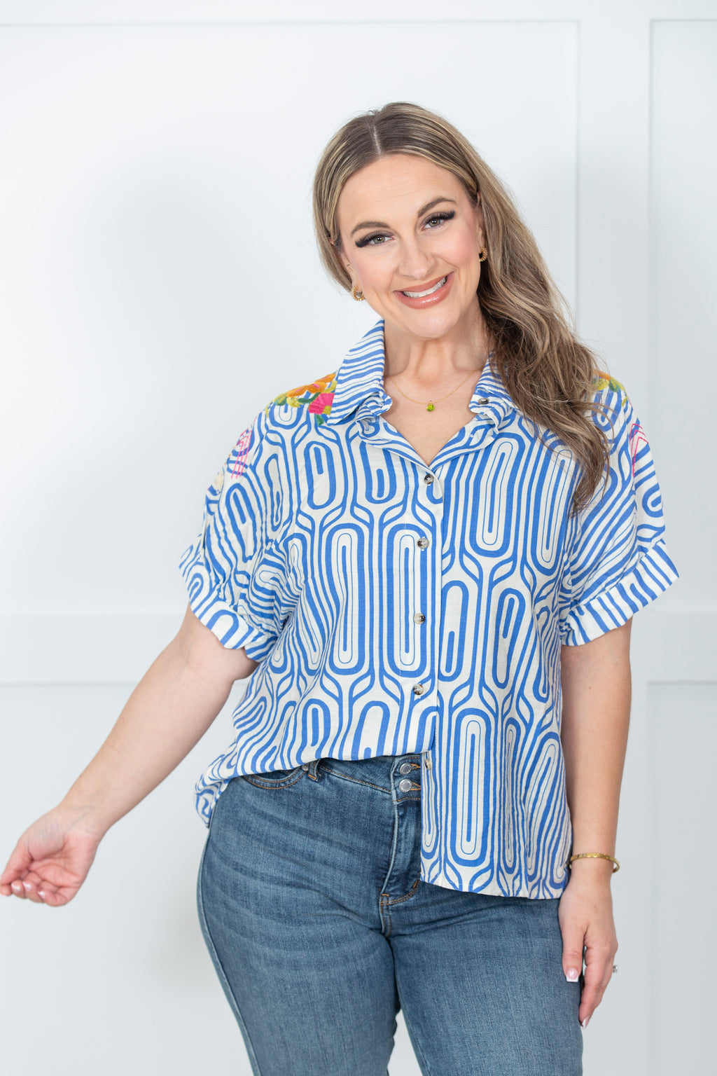 Blue Haven Floral Shirt