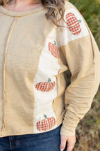 Pumpkin Patch Color Block Top