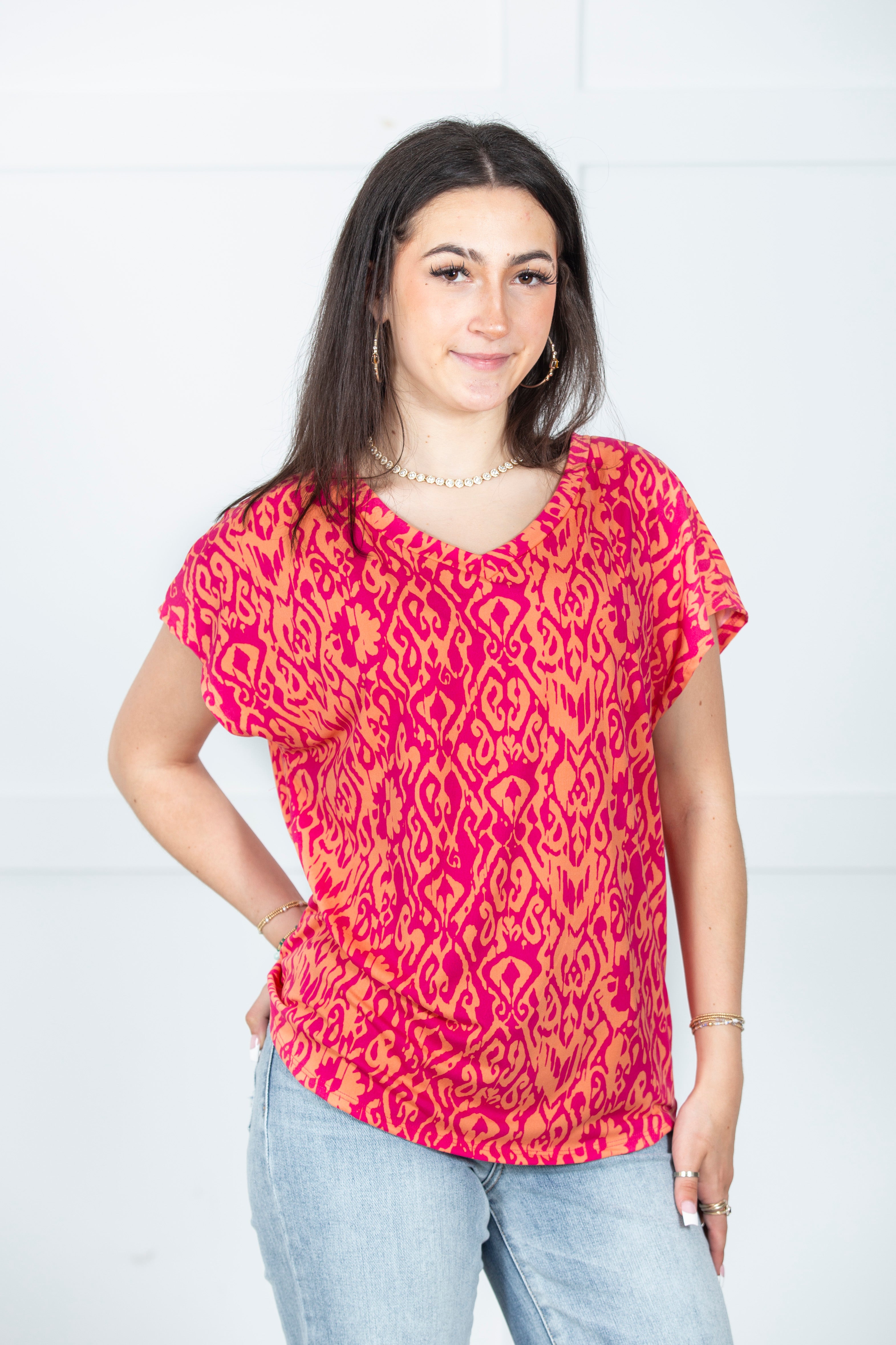 Island Escape Printed Top