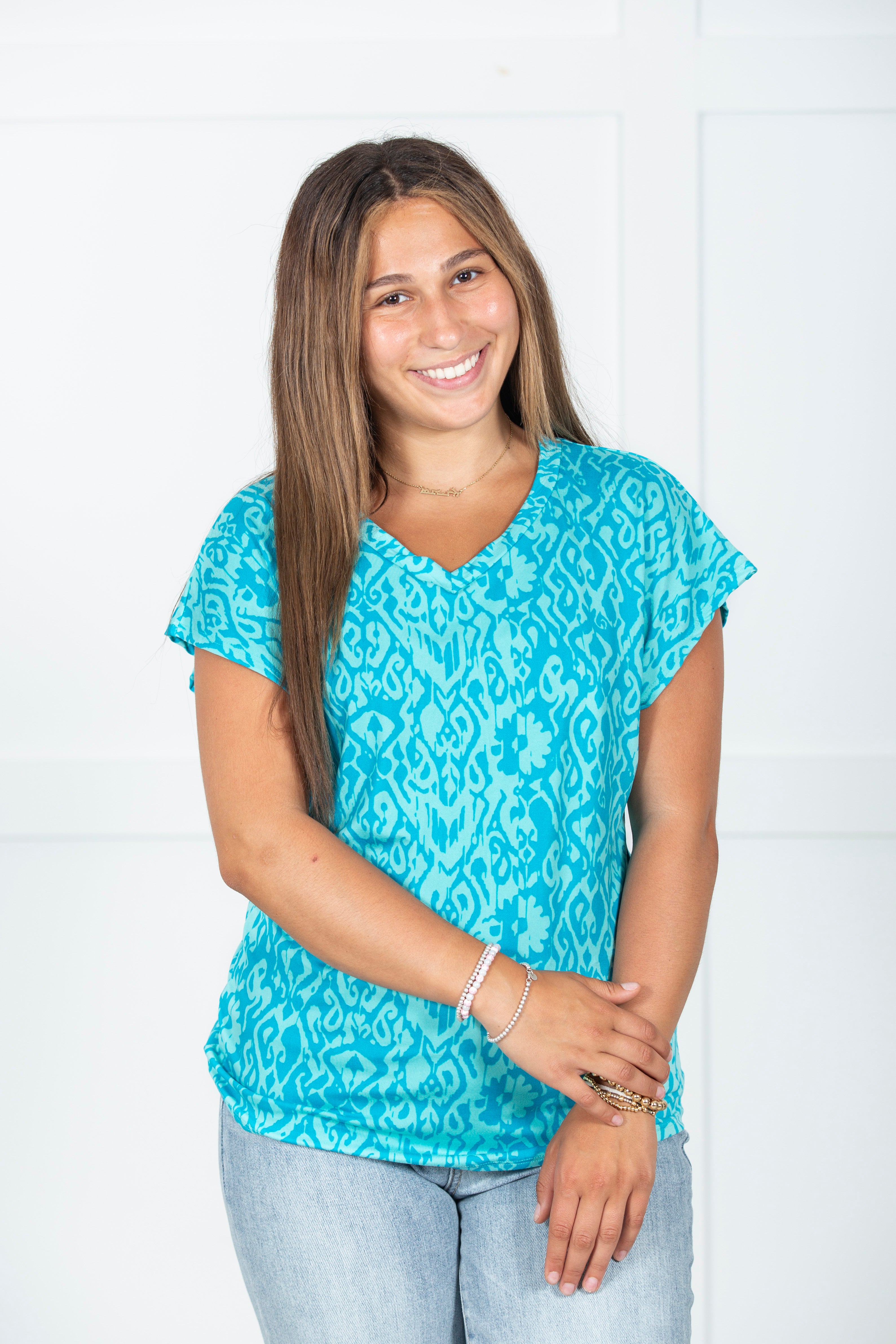 Island Escape Printed Top