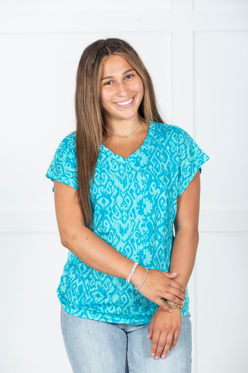 Island Escape Printed Top