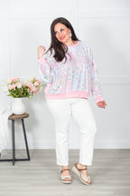 Cottage Bloom Patchwork Pullover