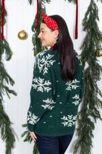 Snowflake Jacquard Pullover Sweater