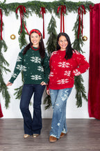 Snowflake Jacquard Pullover Sweater