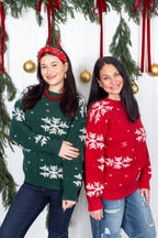 Snowflake Jacquard Pullover Sweater