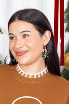 Festive Candy Cane Earring