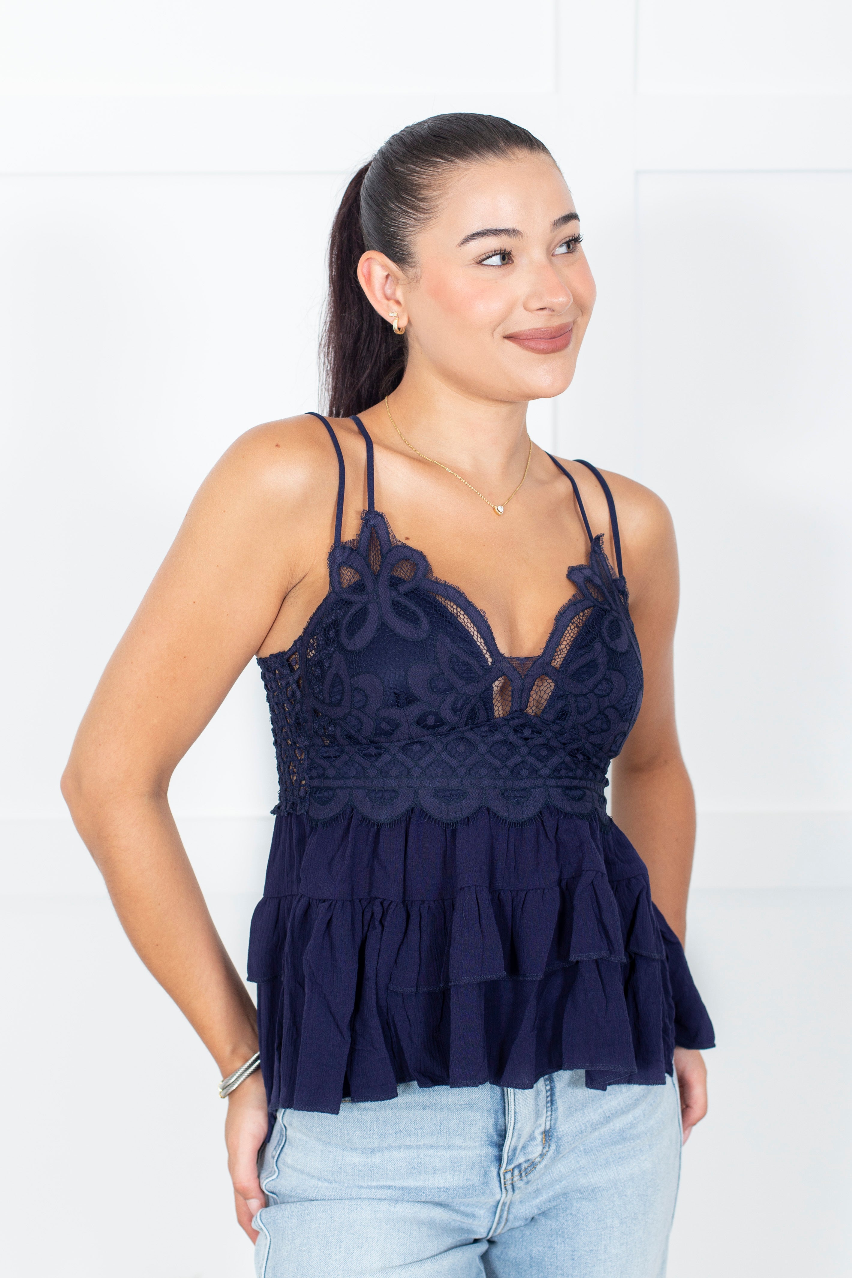 Lace To The Finish Top
