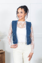 Lace Reverie Sheer Mesh Top