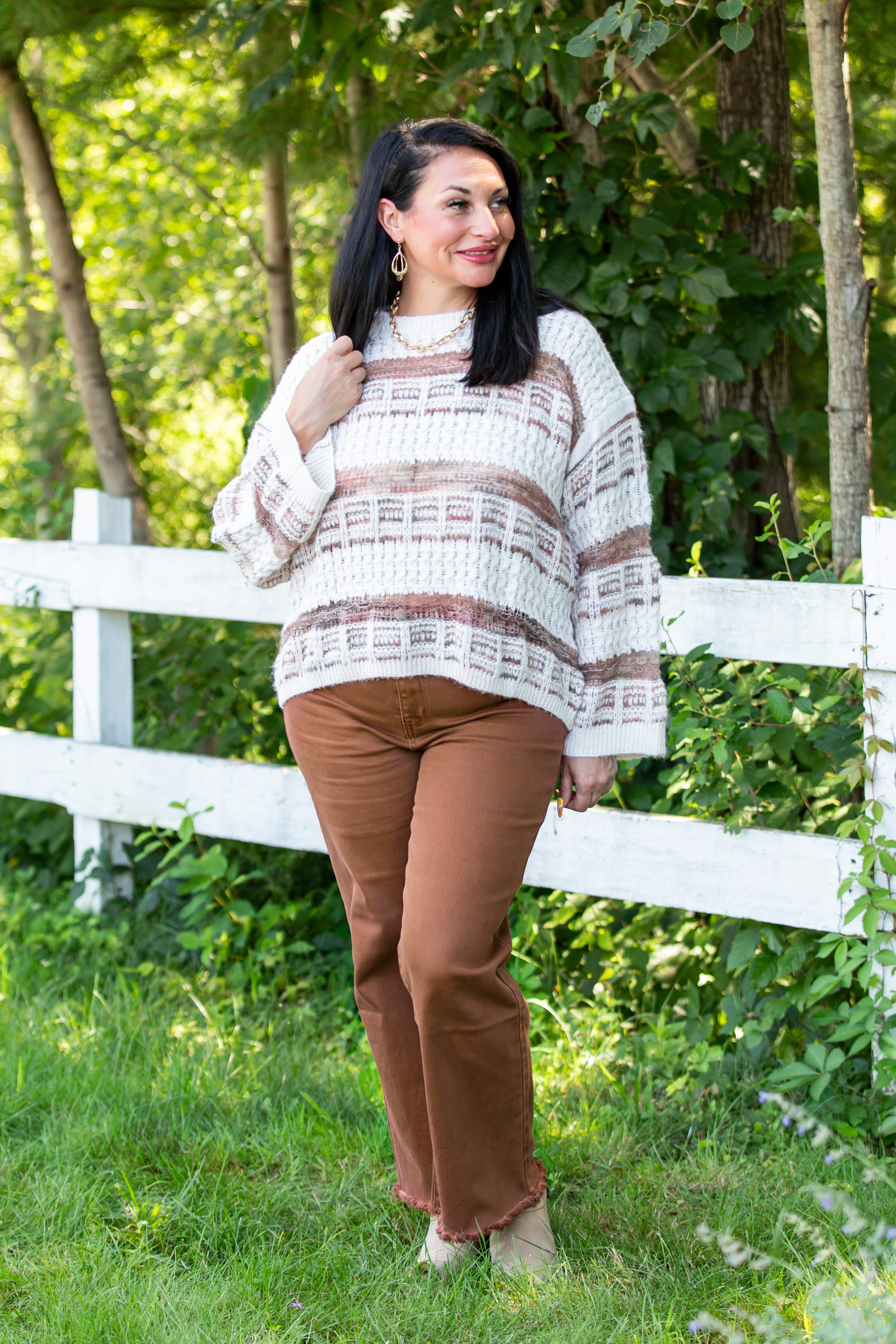 Vintage Pattern Knit Sweater