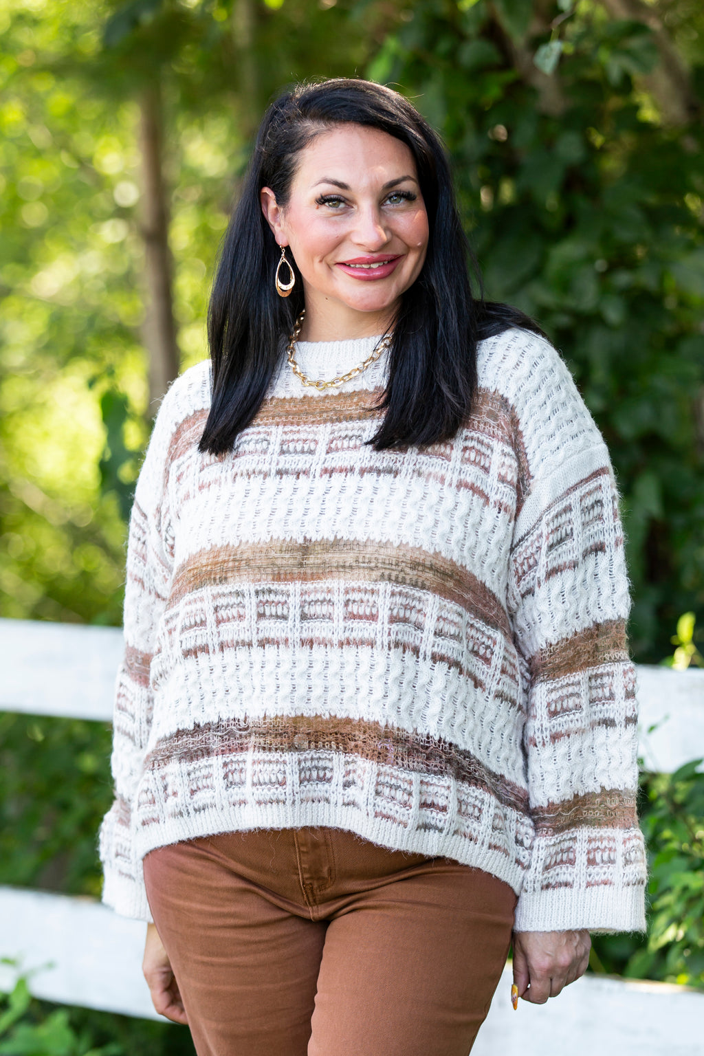 Vintage Pattern Knit Sweater