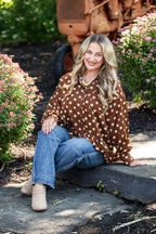 Polka Dot Peplum Shirt