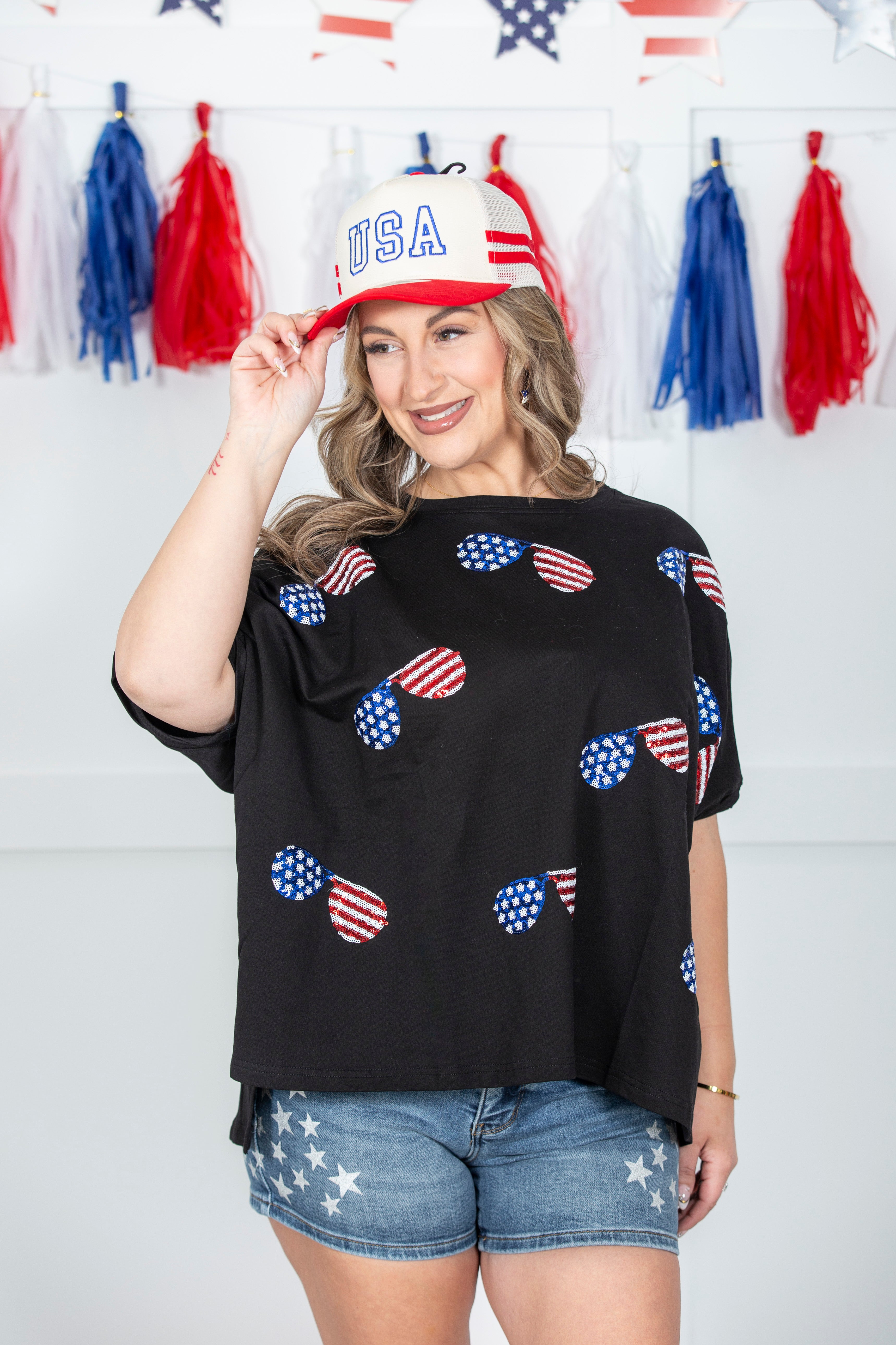 Red White And Cool Top