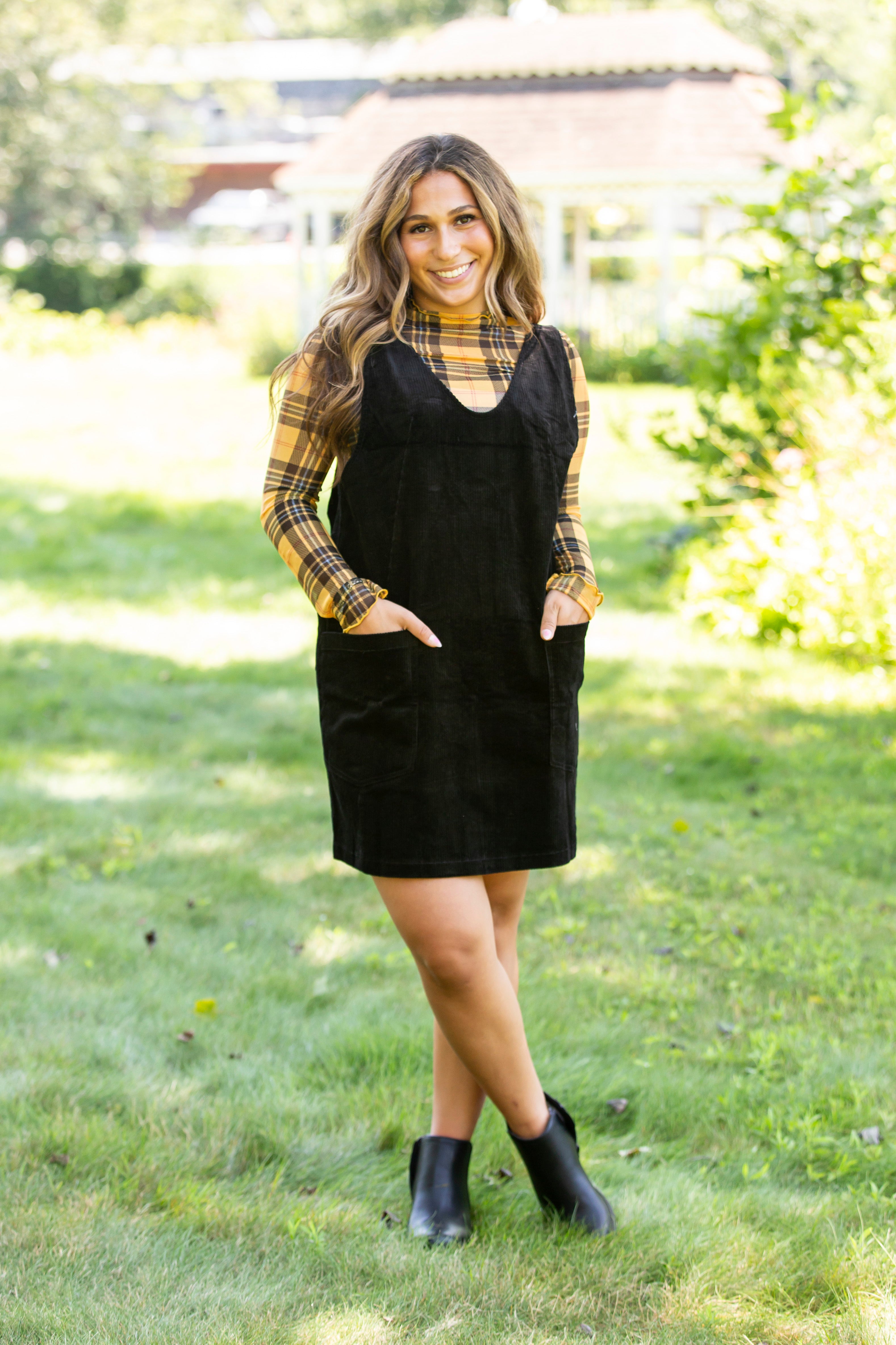 Plaid Mesh Semi Sheer Top