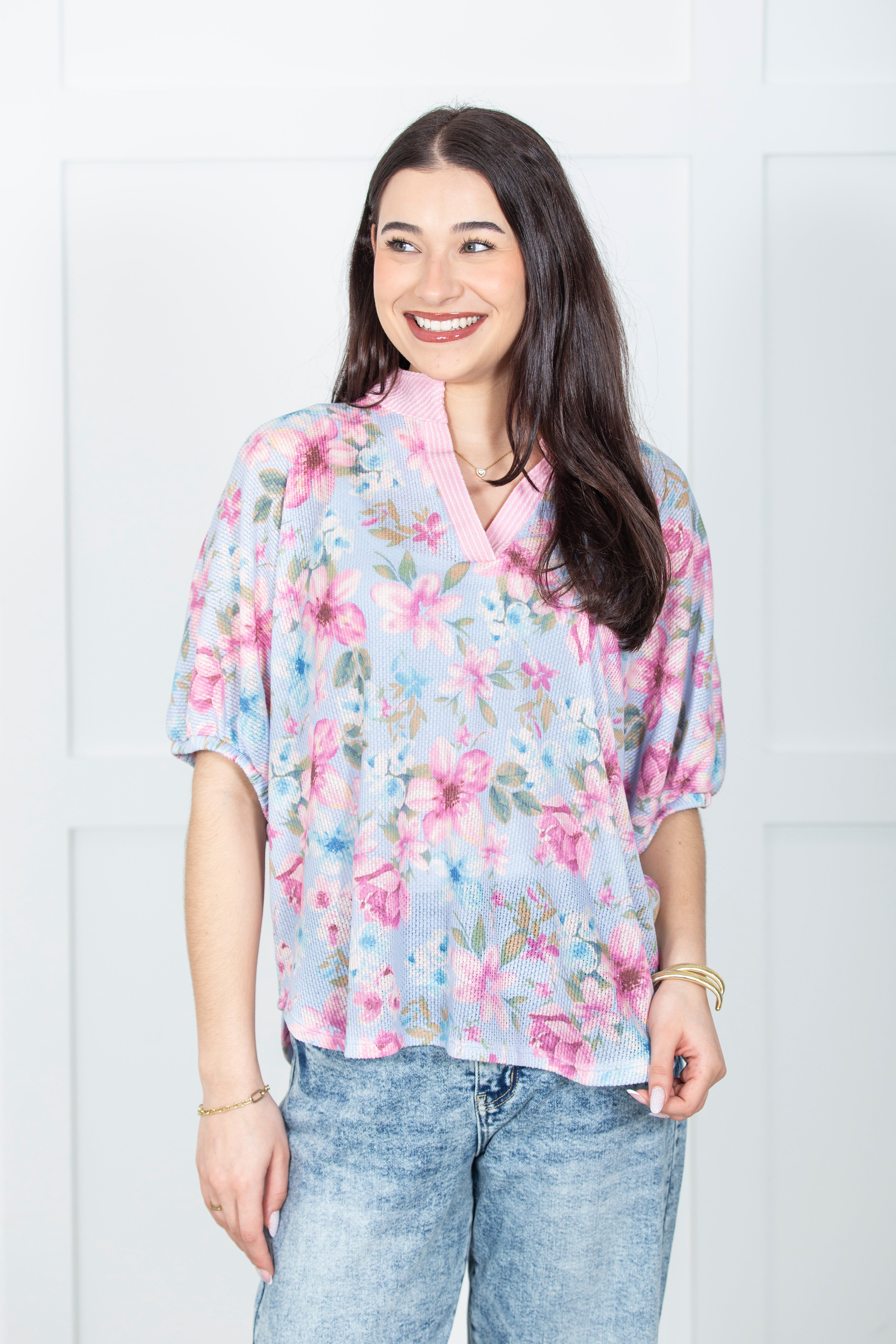 Spring Garden Waffle Top
