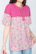 Bloom And Button Floral Top
