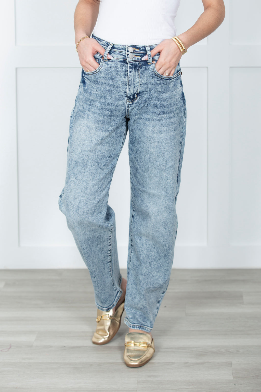 The Delia Double Waistband Judy Blue Jeans