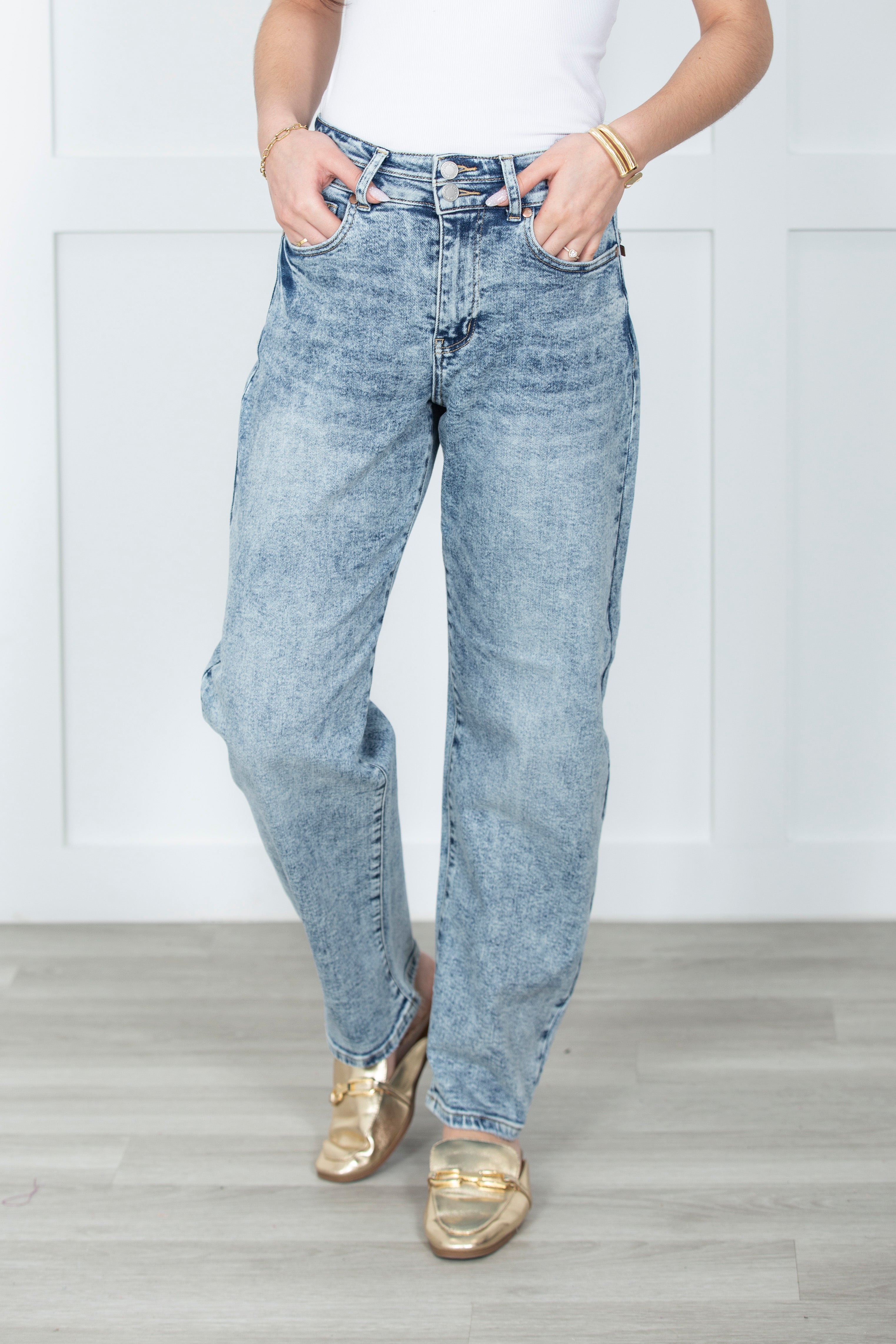 The Delia Double Waistband Judy Blue Jeans