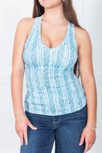 Simply Free Printed V Neck Tank