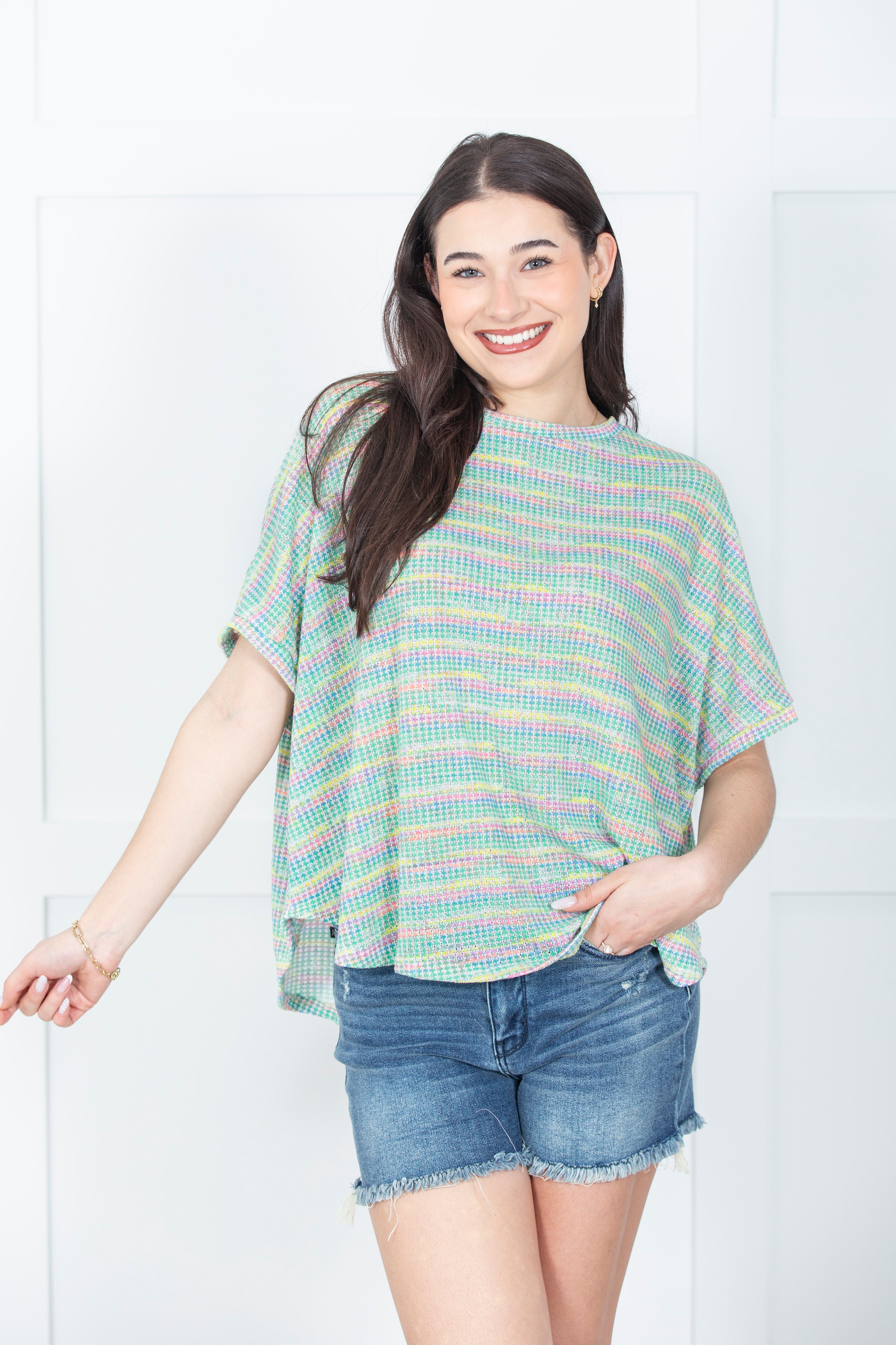 Color Burst Knit Top